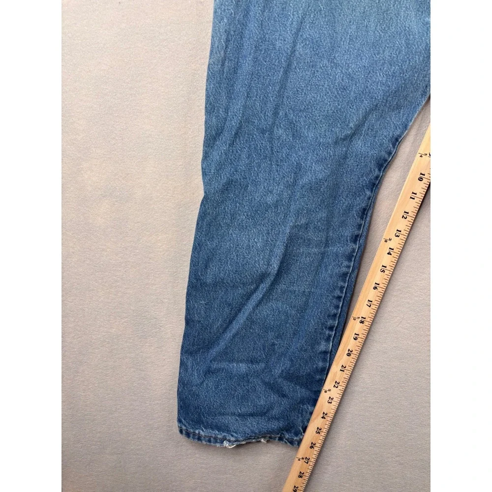 Wrangler 13MWZPW Cowboy Cut Jeans Mens 44x30 Blue Denim Straight Leg Western